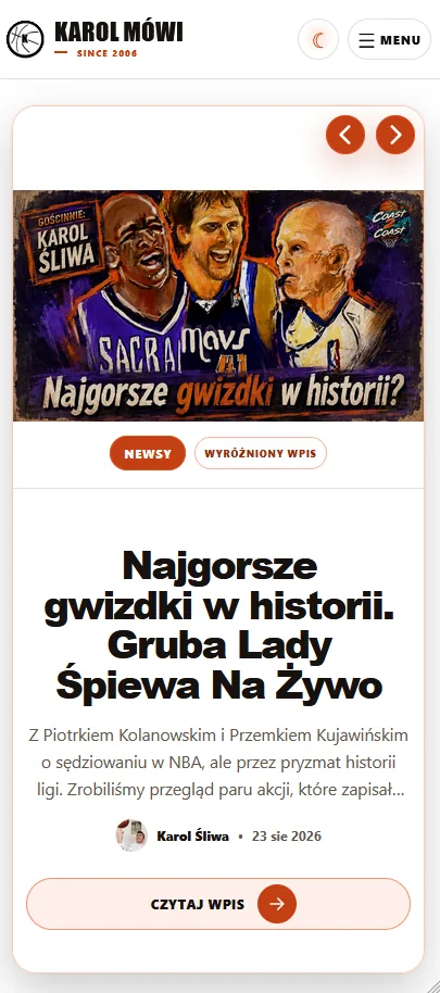 Mobilna strona główna Karol Mówi